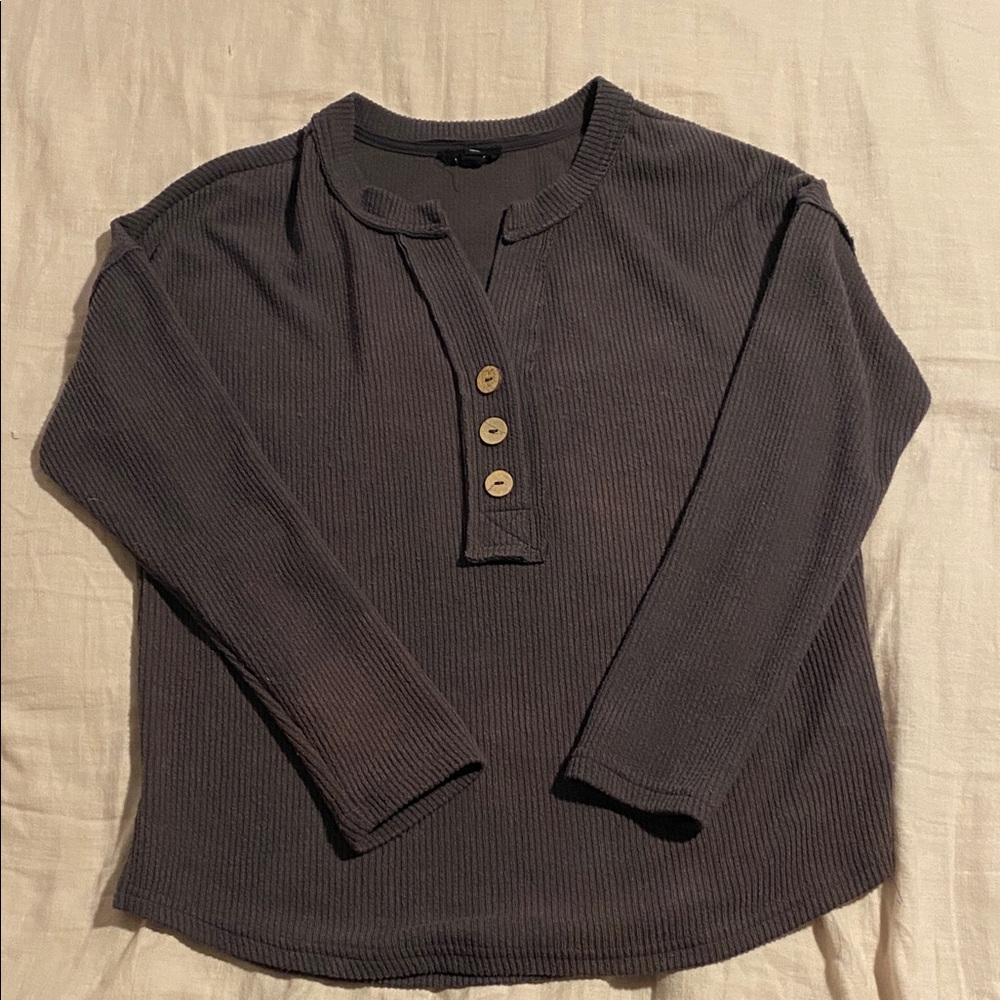 Blu Pepper Charcoal Knit Top